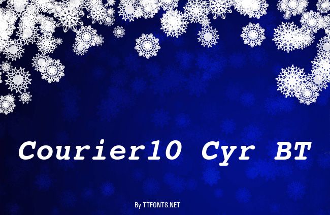 Courier10 Cyr BT example